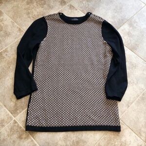 The Limited black & tan crew neck sweater